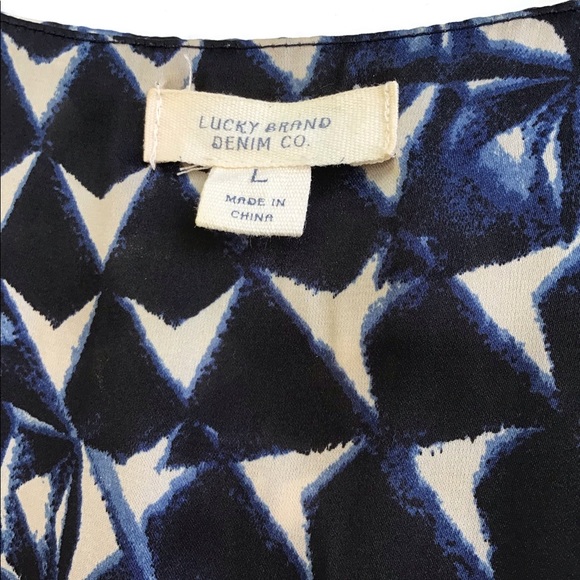 Lucky Brand Black Printed Sleeveless Loose Fit Dress Size L. - Picture 5 of 12